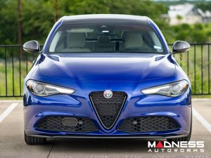 Alfa Romeo Giulia Front Spoiler - Carbon Fiber - Italia Style - Stile Italia - Base Model - V1 - One Piece Design 